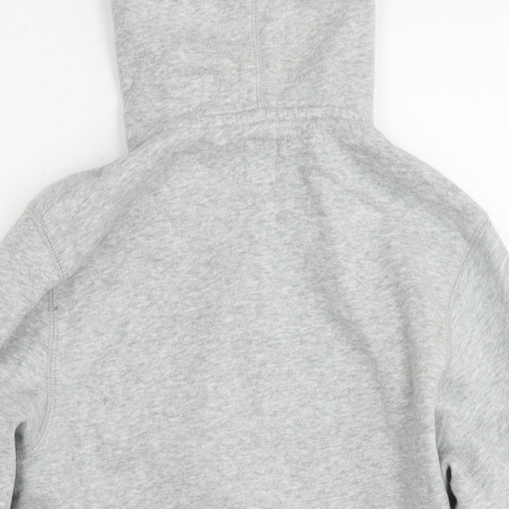 Gap Boys Grey Cotton Full Zip Hoodie Size 10 Years Zip - Logo