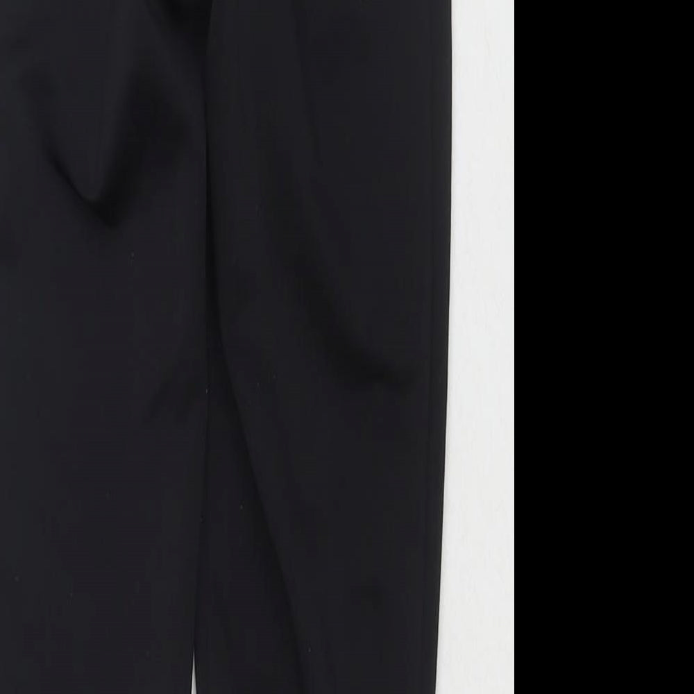 adidas Boys Black Polyester Jogger Trousers Size 7-8 Years L20 in Regular Drawstring