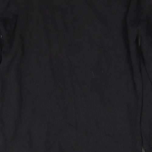 NEXT Girls Black Cotton Tunic Sweatshirt Size 11 Years Pullover - Sequin Detail Soul Surching