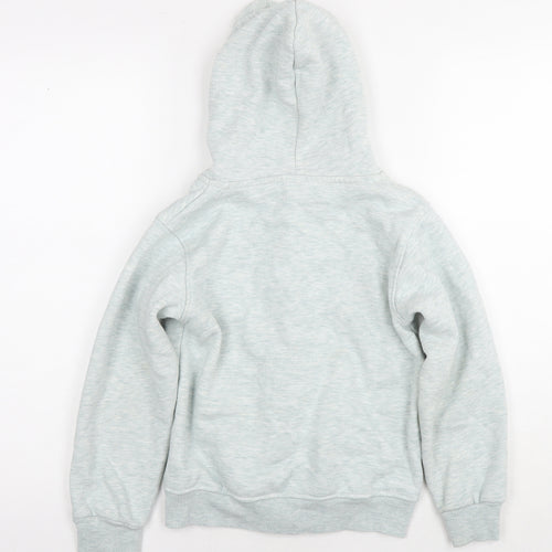 Superdry Girls Grey Cotton Full Zip Hoodie Size 9-10 Years Zip - Age 9-11 Years