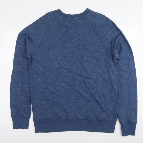 J.CREW Mens Blue Cotton Pullover Sweatshirt Size L