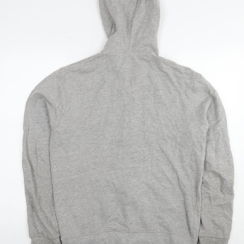Element Mens Grey Cotton Full Zip Hoodie Size M - Logo