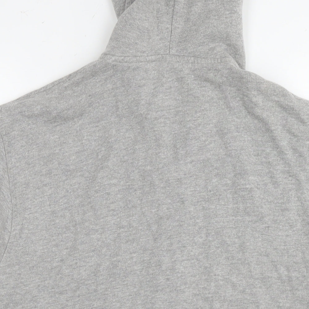 Element Mens Grey Cotton Full Zip Hoodie Size M - Logo