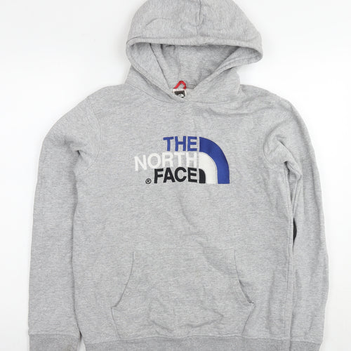The North Face Boys Grey Cotton Pullover Hoodie Size XL Pullover