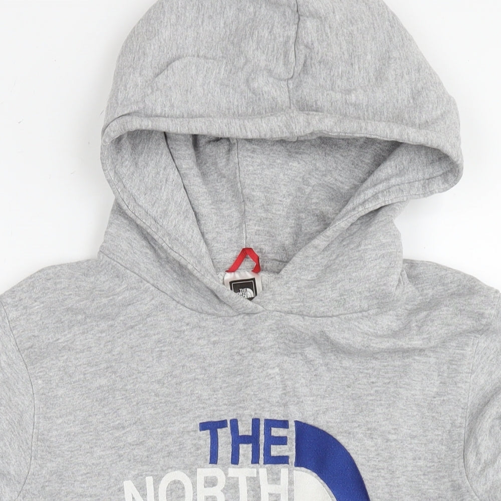The North Face Boys Grey Cotton Pullover Hoodie Size XL Pullover