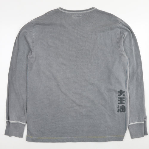 White Stuff Mens Grey Cotton Pullover Sweatshirt Size L