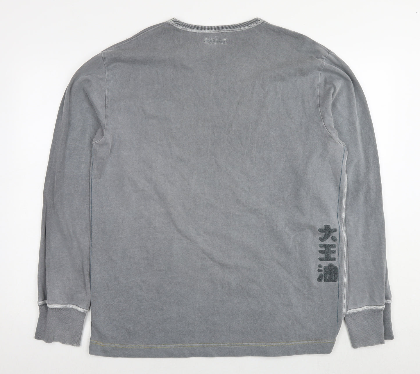 White Stuff Mens Grey Cotton Pullover Sweatshirt Size L