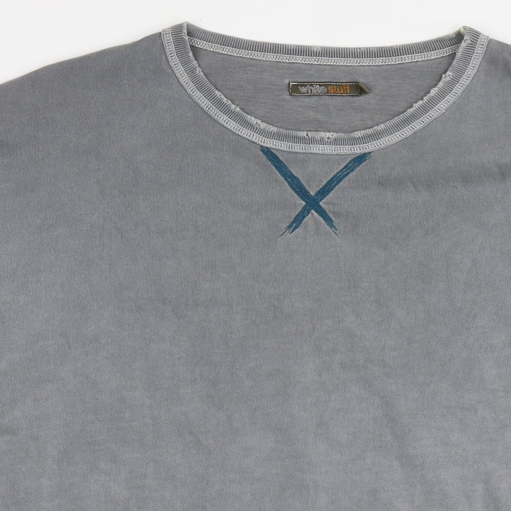 White Stuff Mens Grey Cotton Pullover Sweatshirt Size L