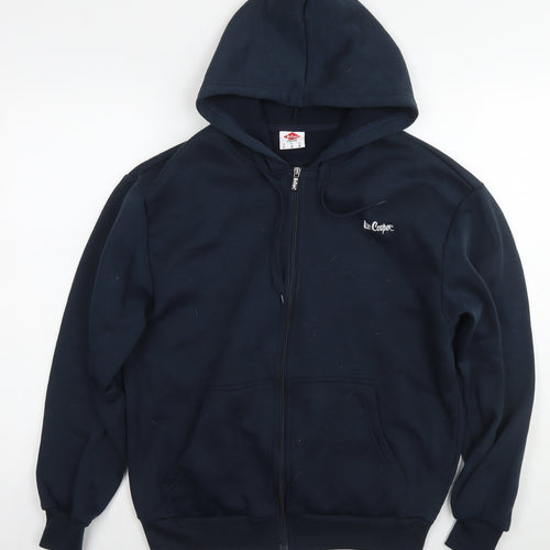 Lee Cooper Mens Blue Polyester Full Zip Hoodie Size M