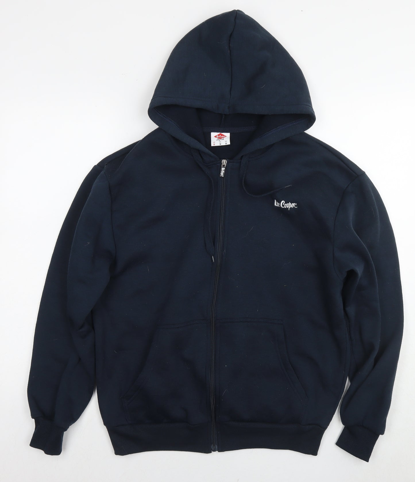 Lee Cooper Mens Blue Polyester Full Zip Hoodie Size M
