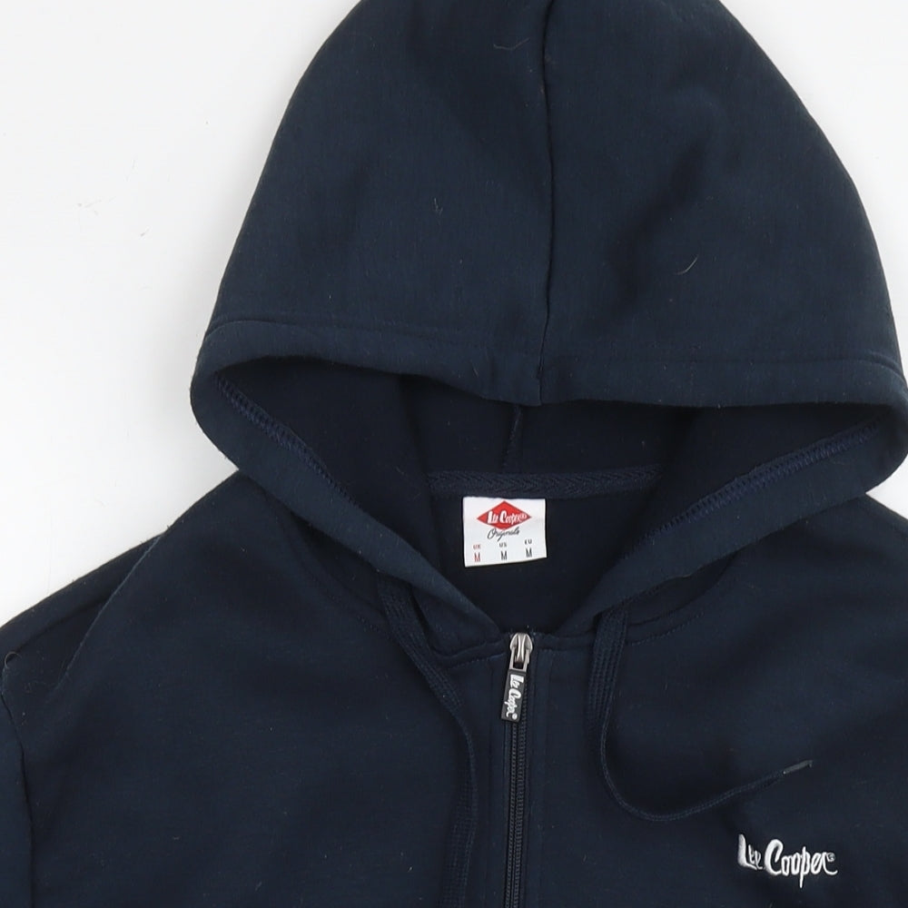 Lee Cooper Mens Blue Polyester Full Zip Hoodie Size M