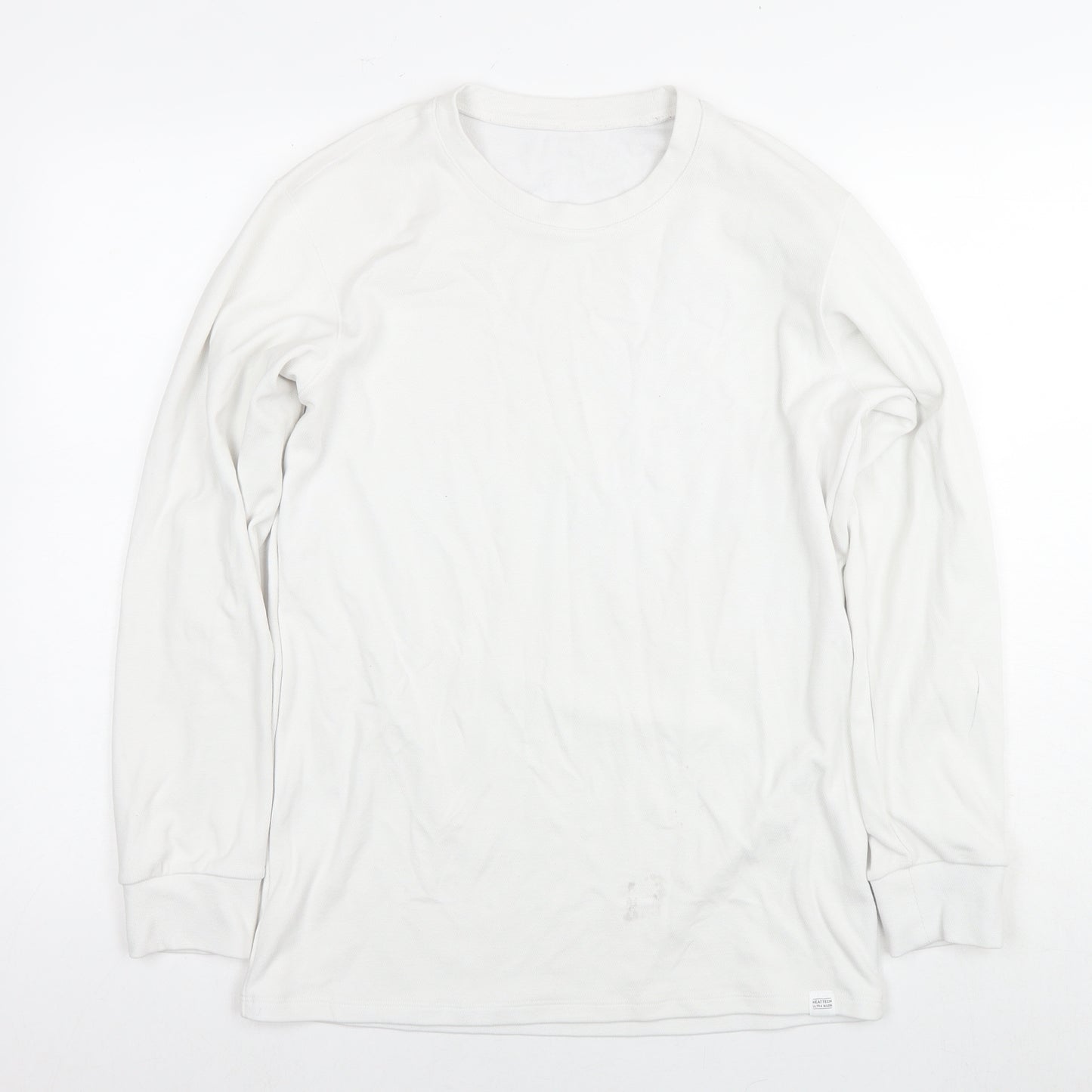 Uniqlo Mens White Acrylic Pullover Sweatshirt Size M