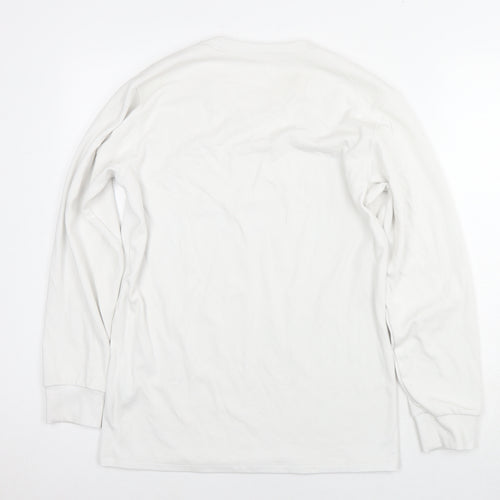 Uniqlo Mens White Acrylic Pullover Sweatshirt Size M