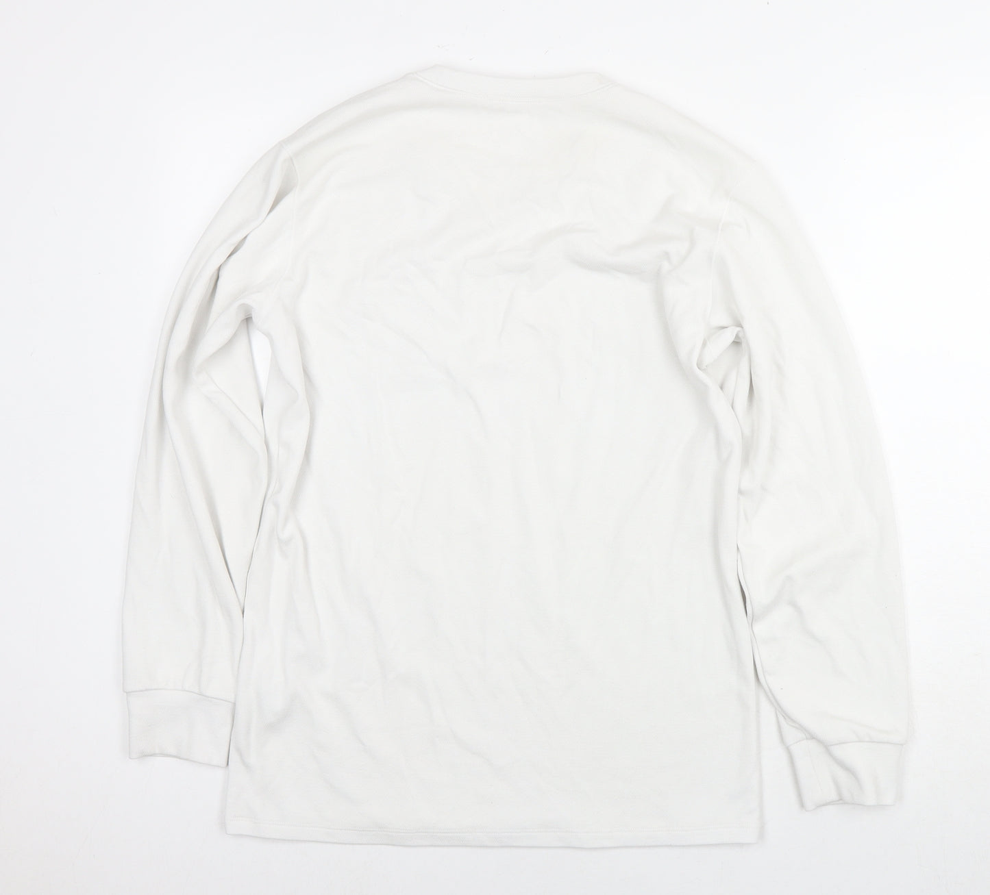 Uniqlo Mens White Acrylic Pullover Sweatshirt Size M