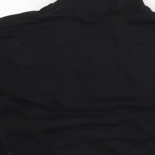 Reebok Womens Black Cotton Pullover Hoodie Size M Pullover