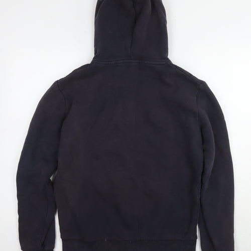 Superdry Mens Blue Cotton Pullover Hoodie Size M - Logo