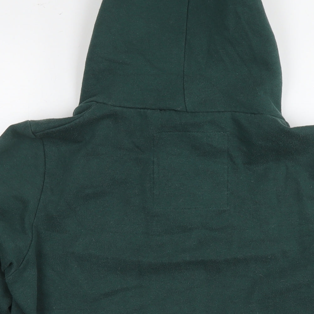 Superdry Womens Green Cotton Full Zip Hoodie Size L Zip