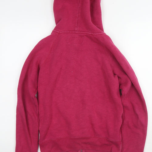 Jack Wills Womens Purple Cotton Full Zip Hoodie Size 8 Zip
