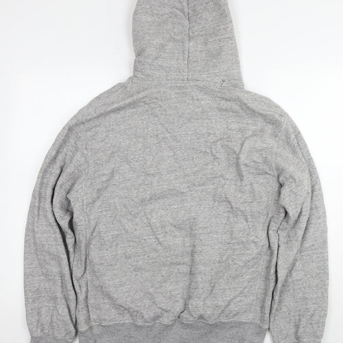 Uniqlo Mens Grey Cotton Pullover Hoodie Size M