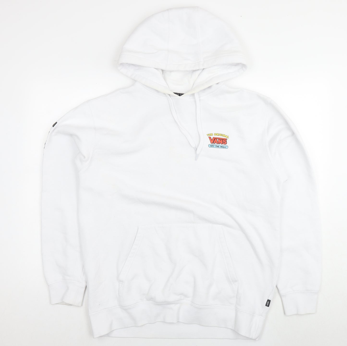 The Simpsons Mens White Polyester Pullover Hoodie Size L - Vans Logo