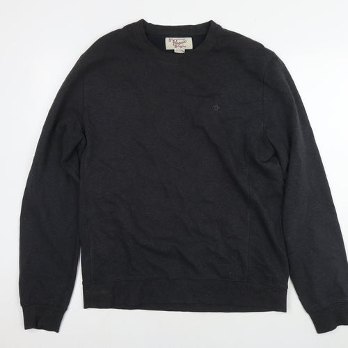 Original Penguin Mens Grey Cotton Pullover Sweatshirt Size XL