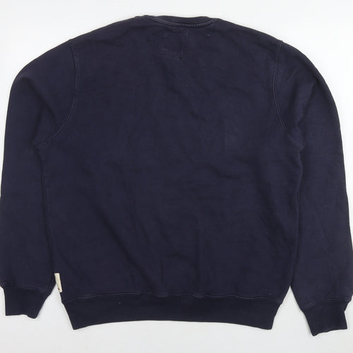 Saint Jude Mens Blue Cotton Pullover Sweatshirt Size XL