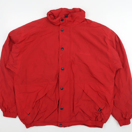 Aquascutum Mens Red Bomber Jacket Coat Size M Zip