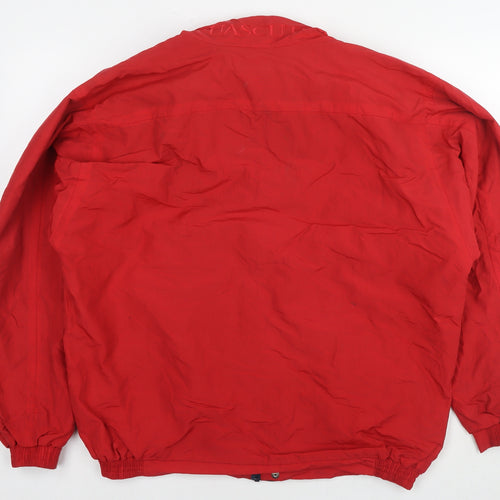 Aquascutum Mens Red Bomber Jacket Coat Size M Zip