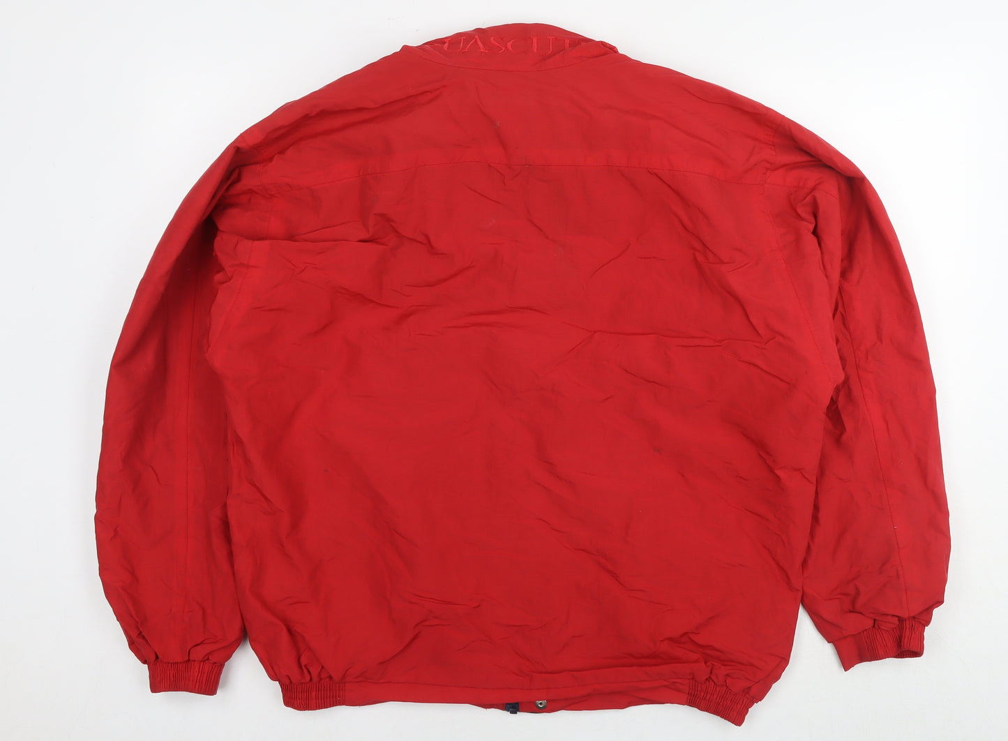 Aquascutum Mens Red Bomber Jacket Coat Size M Zip