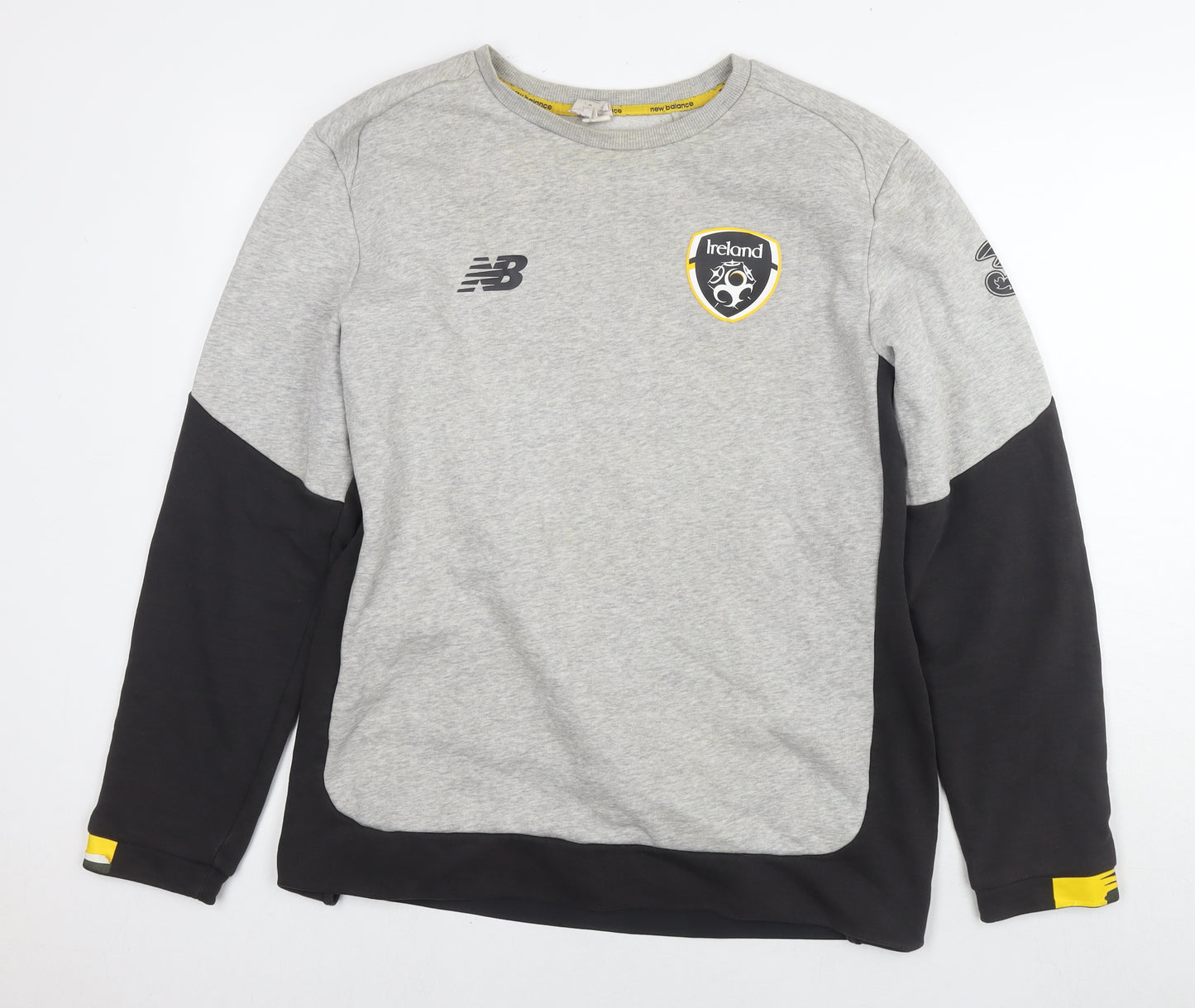 New Balance Mens Grey Polyester Pullover Sweatshirt Size L - Logo