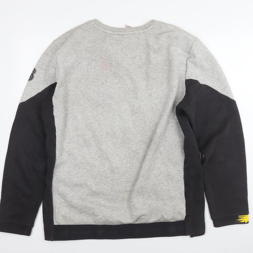 New Balance Mens Grey Polyester Pullover Sweatshirt Size L - Logo