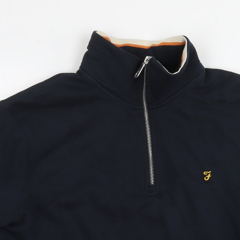 Farah Mens Blue Cotton Pullover Sweatshirt Size M