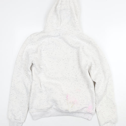 Nike Girls White Geometric Cotton Pullover Sweatshirt Size XL Pullover - Logo Embellishment Detail