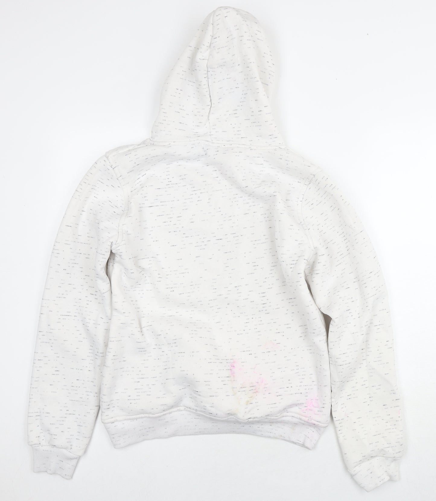 Nike Girls White Geometric Cotton Pullover Sweatshirt Size XL Pullover - Logo Embellishment Detail