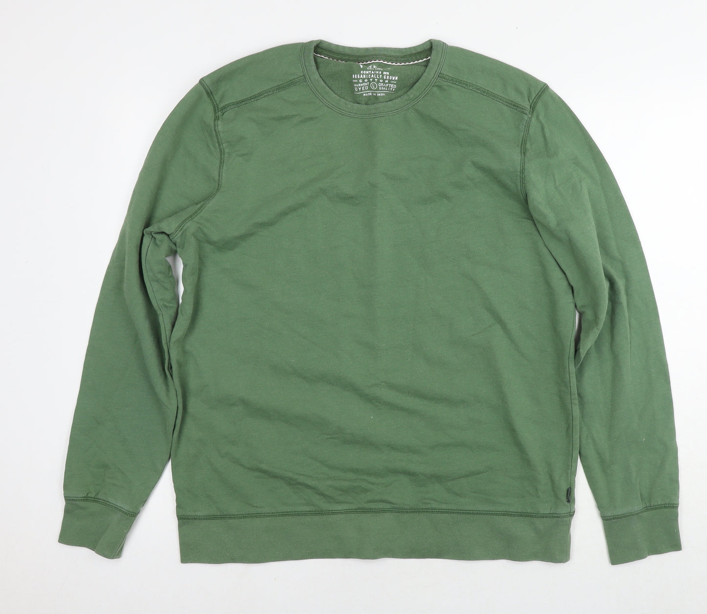 Fat Face Womens Green Cotton Pullover Sweatshirt Size L Pullover