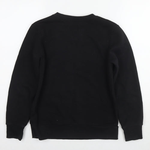 Converse Boys Black Cotton Pullover Sweatshirt Size 10-11 Years Pullover - Age 10-12 Years Logo