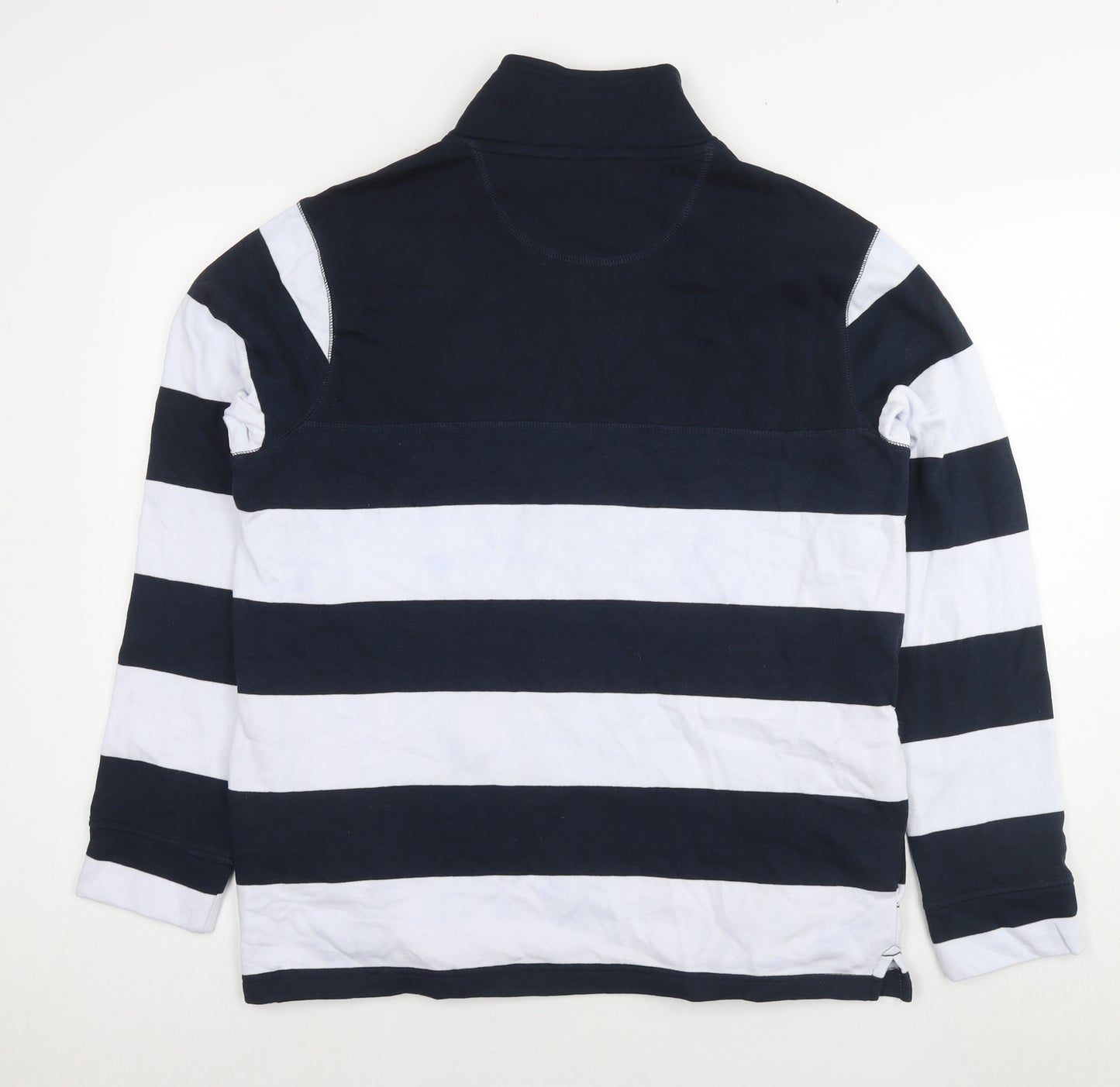 Regatta Mens Blue Striped Cotton Pullover Sweatshirt Size L