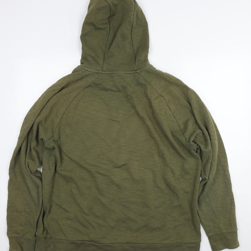 Nike Mens Green Cotton Pullover Hoodie Size XL