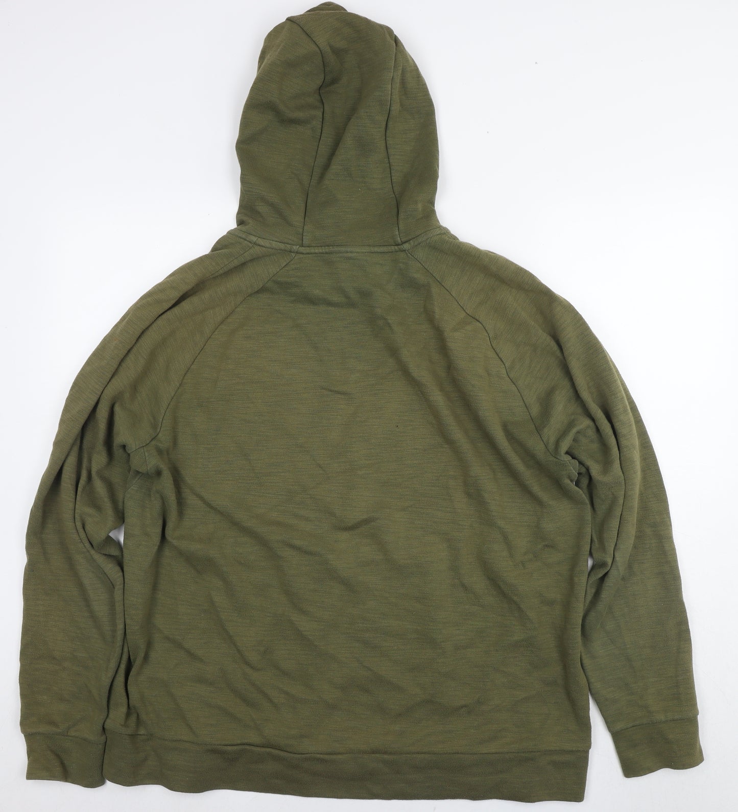 Nike Mens Green Cotton Pullover Hoodie Size XL