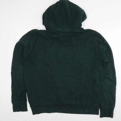 Superdry Womens Green Cotton Pullover Hoodie Size 2XL Pullover - Logo
