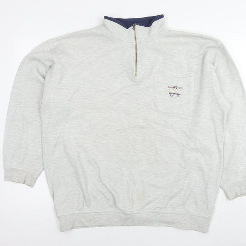 Mannermode Mens Grey Cotton Pullover Sweatshirt Size 2XL