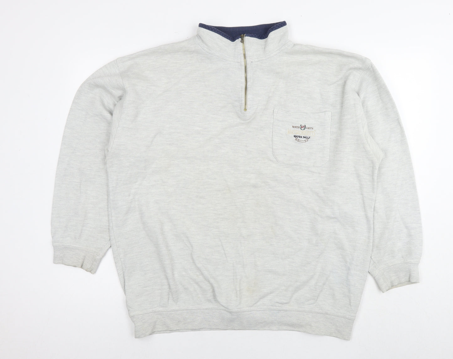 Mannermode Mens Grey Cotton Pullover Sweatshirt Size 2XL