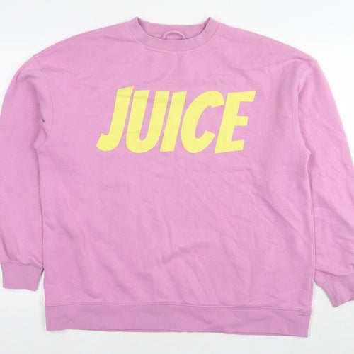 Sinsay Womens Pink Cotton Pullover Sweatshirt Size M Pullover - Juice