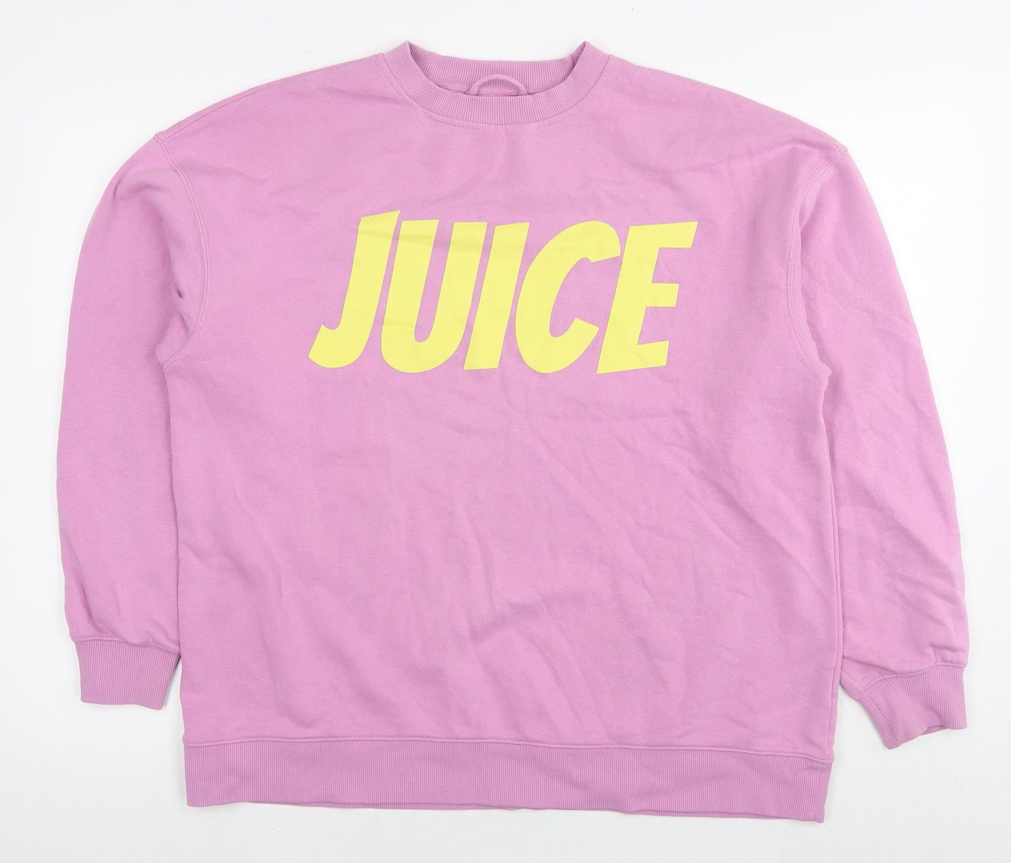 Sinsay Womens Pink Cotton Pullover Sweatshirt Size M Pullover - Juice