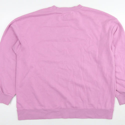 Sinsay Womens Pink Cotton Pullover Sweatshirt Size M Pullover - Juice