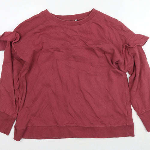 And/Or Womens Red Cotton Pullover Sweatshirt Size 12 Pullover