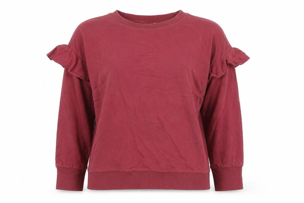 And/Or Womens Red Cotton Pullover Sweatshirt Size 12 Pullover