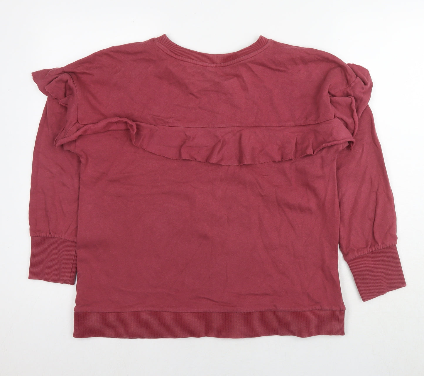 And/Or Womens Red Cotton Pullover Sweatshirt Size 12 Pullover