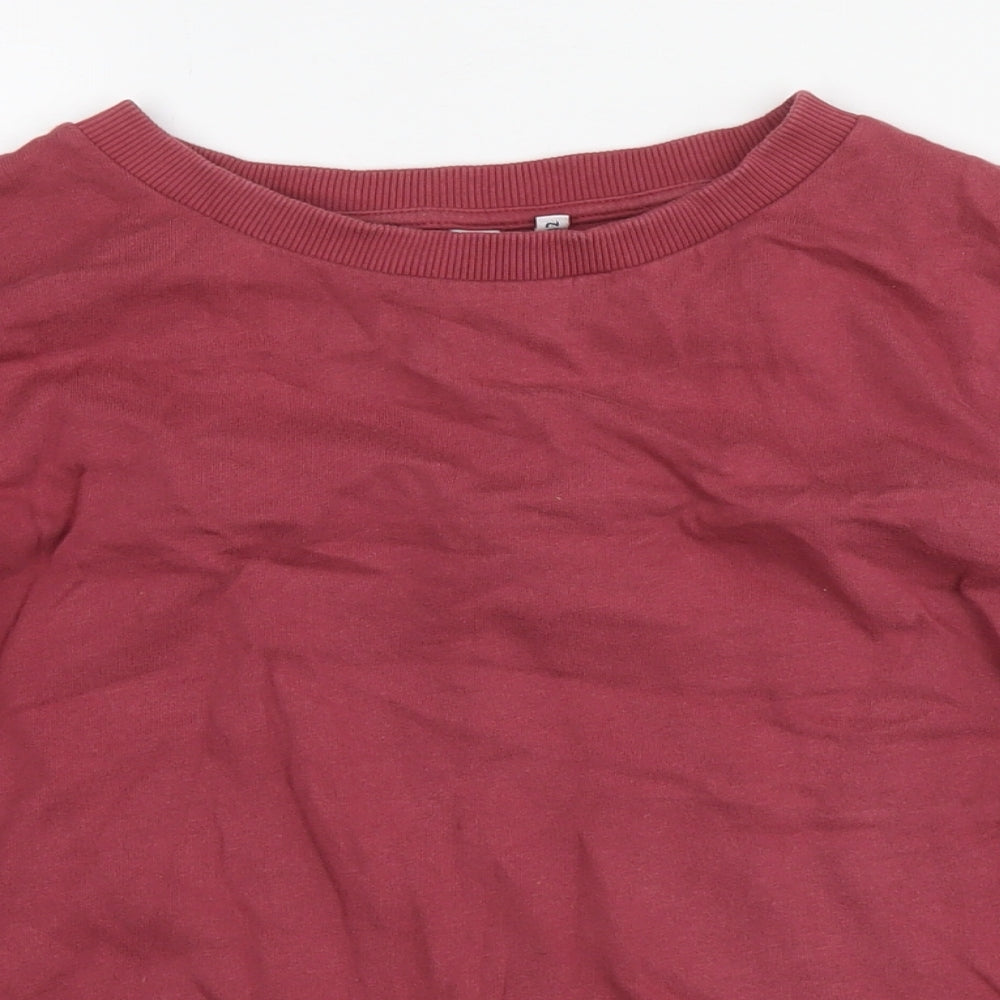 And/Or Womens Red Cotton Pullover Sweatshirt Size 12 Pullover