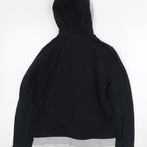 Boss Womens Black Cotton Full Zip Hoodie Size 12 Zip - Logo